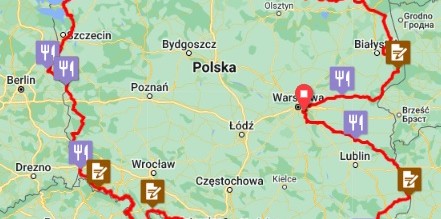 The route of Race Around Poland 2022